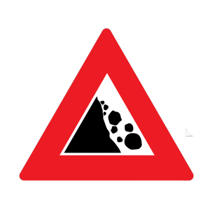 Falling Rock Sign