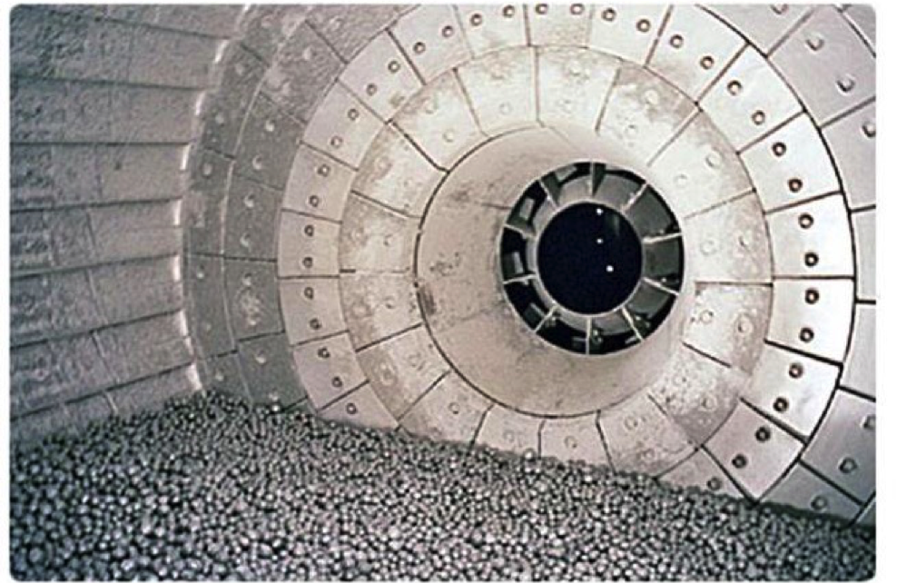 Image of a charged ball mill