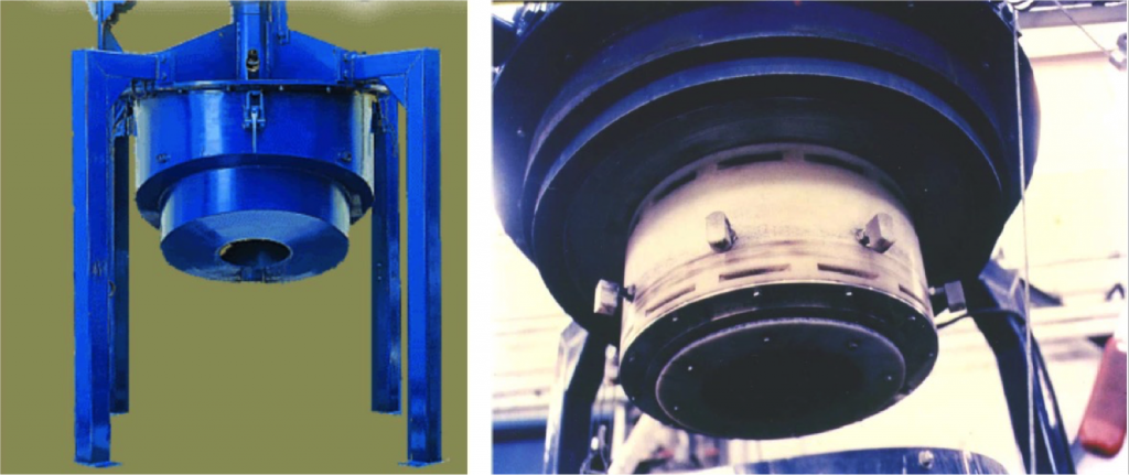 Two photo details of an Altair centrifugal jig