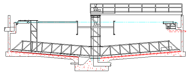 A diagram of conventional center pier design